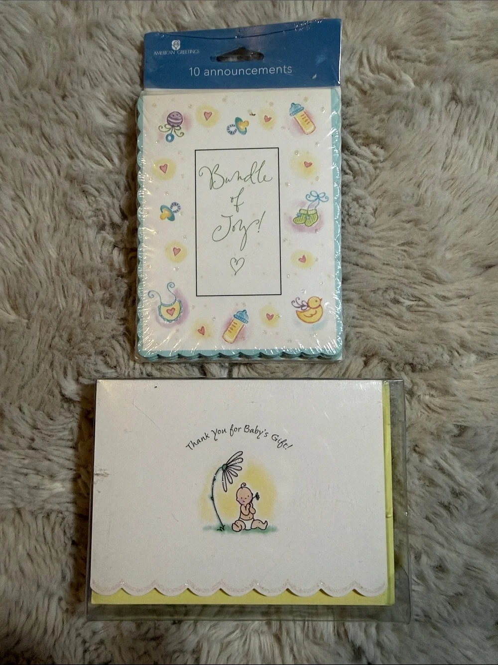 ✨American Greeting- Baby Shower Announcement & Thank You Card Set✨